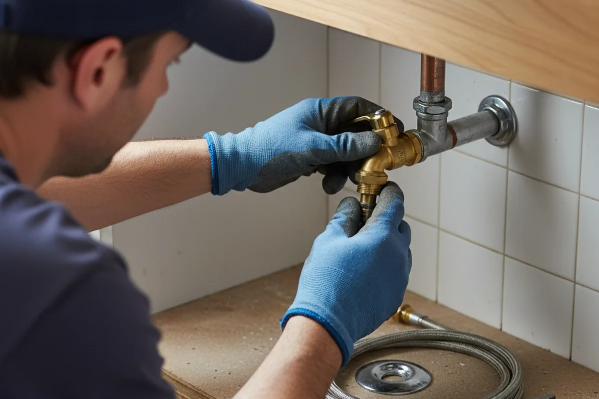 Shutoff valve and fitting work during Emergency Plumbing in Chester